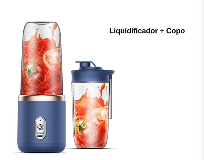 Liquidificador Portátil Inox Ultra Potente - GANHE BRINDE EXCLUSIVO (COPO EXTRA GRÁTIS) + FRETE GRATIS + E-BOOK Sucos e Vitaminas!!!